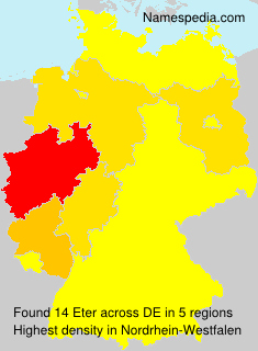 Surname Eter in Germany Surname Eter in Germany