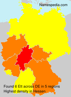 Surname Ett in Germany Surname Ett in Germany
