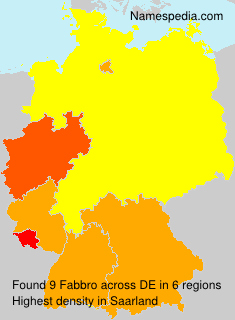 Surname Fabbro in Germany Surname Fabbro in Germany