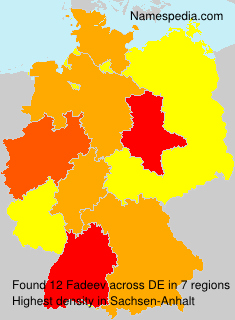 Surname Fadeev in Germany Surname Fadeev in Germany