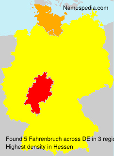 Surname Fahrenbruch in Germany Surname Fahrenbruch in Germany