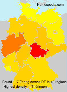 Surname Fahrig in Germany Surname Fahrig in Germany