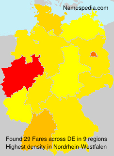 Surname Fares in Germany Surname Fares in Germany
