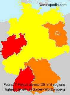 Surname Fejzuli in Germany Surname Fejzuli in Germany