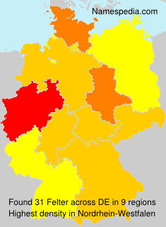 Surname Felter in Germany Surname Felter in Germany