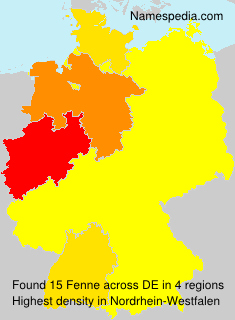 Surname Fenne in Germany Surname Fenne in Germany