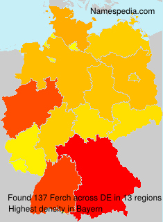 Surname Ferch in Germany Surname Ferch in Germany