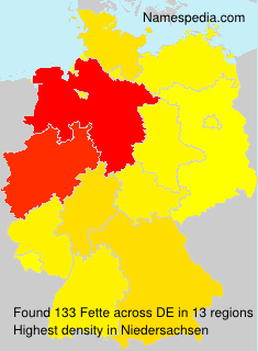 Surname Fette in Germany Surname Fette in Germany