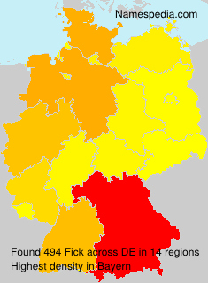 Surname Fick in Germany Surname Fick in Germany