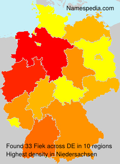Surname Fiek in Germany Surname Fiek in Germany