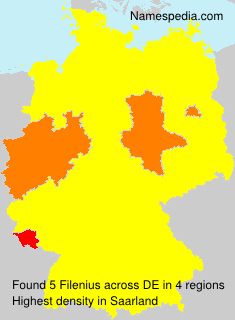 Surname Filenius in Germany Surname Filenius in Germany