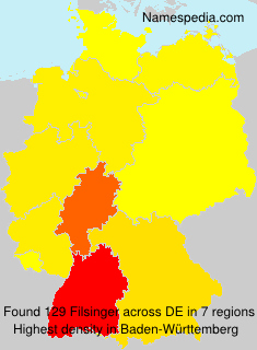 Surname Filsinger in Germany Surname Filsinger in Germany