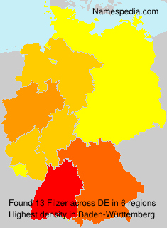 Surname Filzer in Germany Surname Filzer in Germany