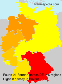 Surname Forman in Germany Surname Forman in Germany