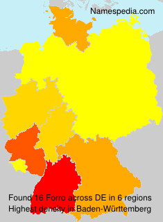 Surname Forro in Germany Surname Forro in Germany