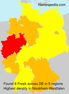 Surname Freek in Germany Surname Freek in Germany