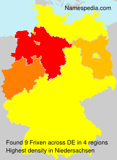 Surname Frixen in Germany Surname Frixen in Germany