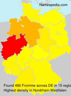 Surname Fromme in Germany Surname Fromme in Germany
