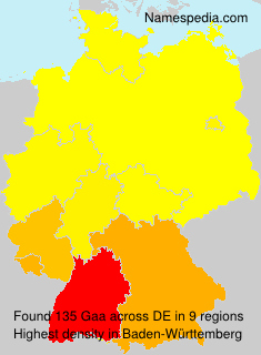 Surname Gaa in Germany Surname Gaa in Germany