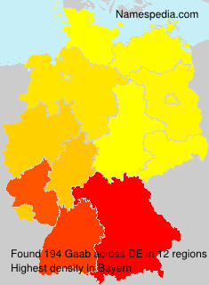 Surname Gaab in Germany Surname Gaab in Germany