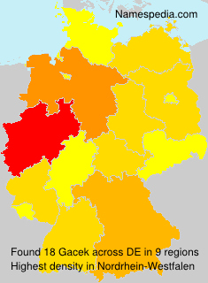 Surname Gacek in Germany Surname Gacek in Germany