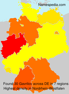Surname Gavrilov in Germany Surname Gavrilov in Germany