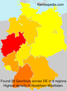 Surname Gavrilovic in Germany Surname Gavrilovic in Germany