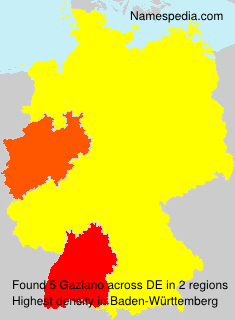 Surname Gaziano in Germany