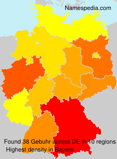 Surname Gebuhr in Germany Surname Gebuhr in Germany