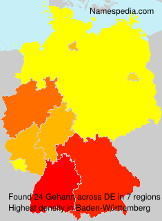 Surname Gehann in Germany Surname Gehann in Germany