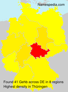 Surname Gehb in Germany Surname Gehb in Germany