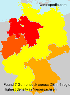 Surname Gehrenbeck in Germany Surname Gehrenbeck in Germany