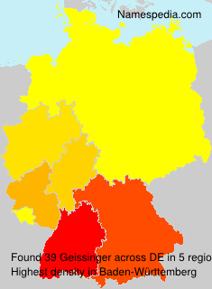Surname Geissinger in Germany Surname Geissinger in Germany