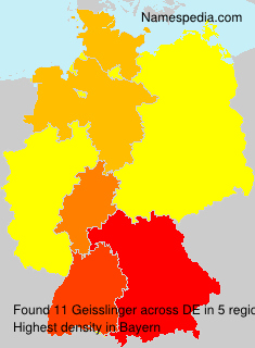 Surname Geisslinger in Germany Surname Geisslinger in Germany