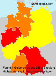 Surname Gelderen in Germany Surname Gelderen in Germany