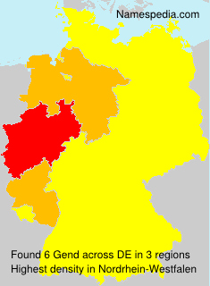 Surname Gend in Germany Surname Gend in Germany