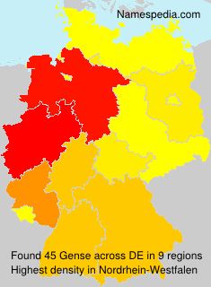 Surname Gense in Germany Surname Gense in Germany