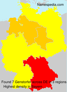 Surname Genstorfer in Germany Surname Genstorfer in Germany