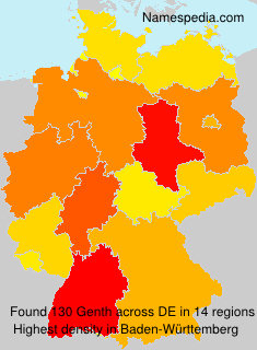 Surname Genth in Germany Surname Genth in Germany