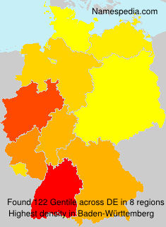 Surname Gentile in Germany Surname Gentile in Germany