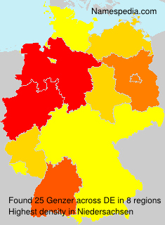 Surname Genzer in Germany Surname Genzer in Germany