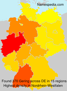 Surname Gering in Germany Surname Gering in Germany