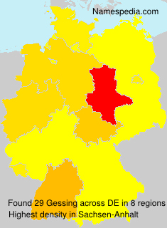 Surname Gessing in Germany Surname Gessing in Germany