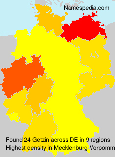 Surname Getzin in Germany Surname Getzin in Germany