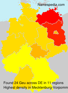 Surname Geu in Germany Surname Geu in Germany