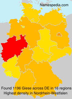 Surname Giese in Germany Surname Giese in Germany