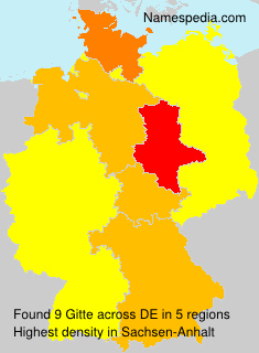 Surname Gitte in Germany Surname Gitte in Germany