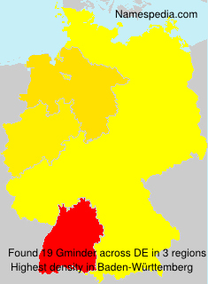 Surname Gminder in Germany Surname Gminder in Germany