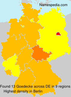 Surname Goedecke in Germany Surname Goedecke in Germany