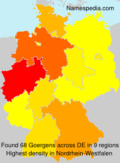 Surname Goergens in Germany Surname Goergens in Germany